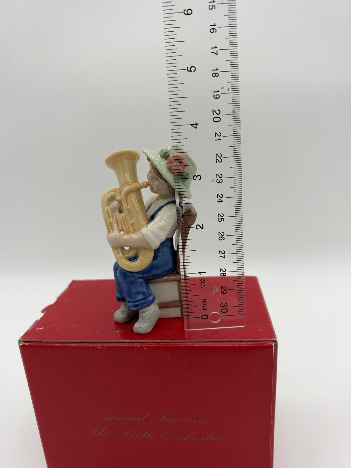 BING & GRONDAHL Denmark Little Orchestra  Marie Playing Tuba Porcelain Figurine