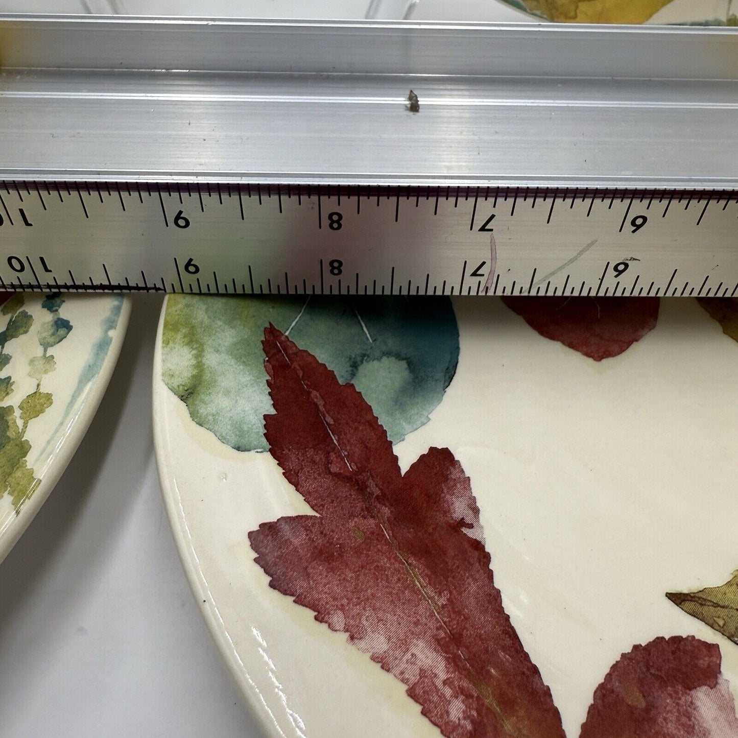 Pier 1 Imports Willow Ceramic Salad Plates Set 4 Pieces Autumn 9”