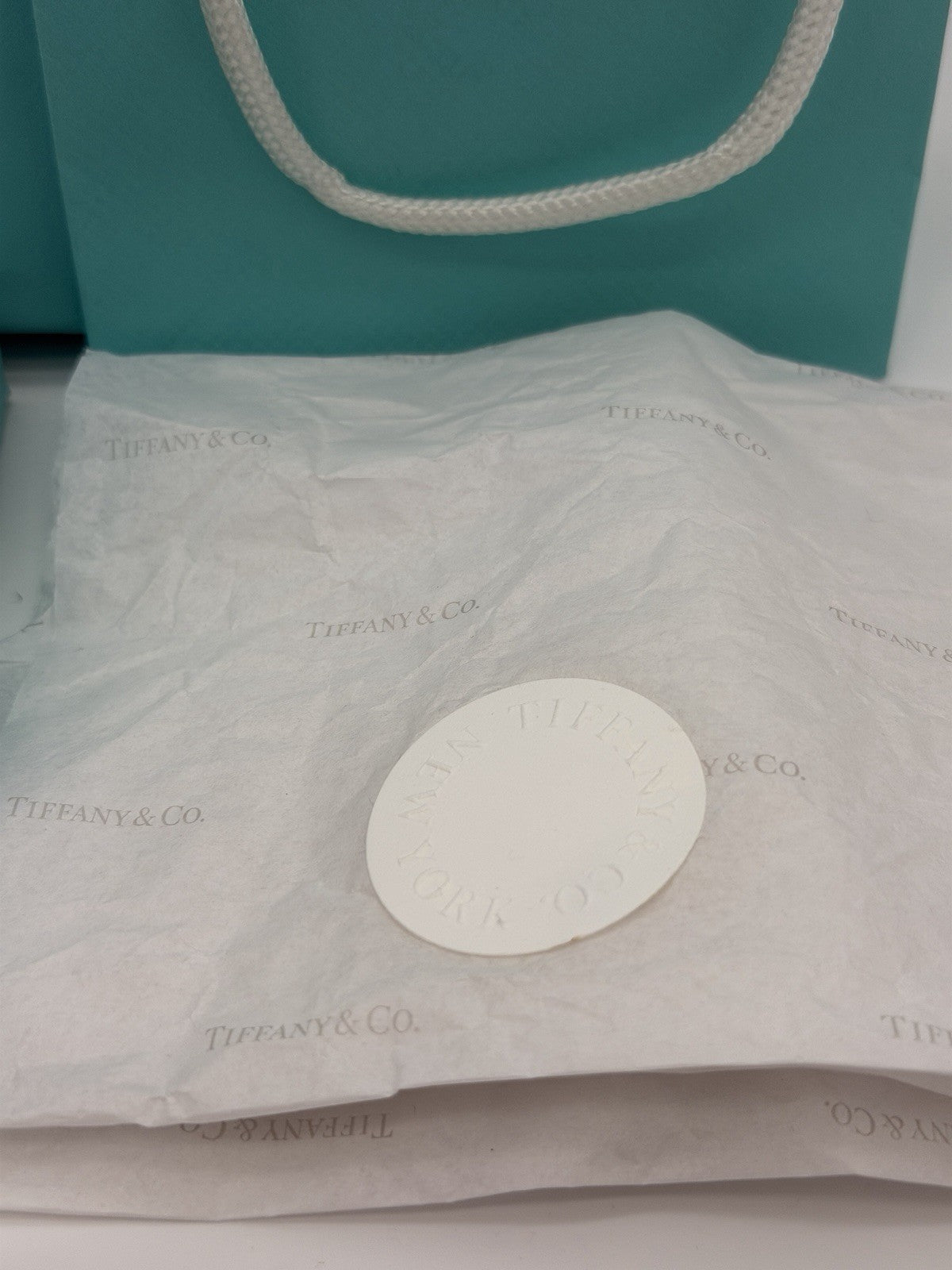 Tiffany &Co Sterling Silver I Love You Notes Narrow Band Ring Box/pouch Size 9