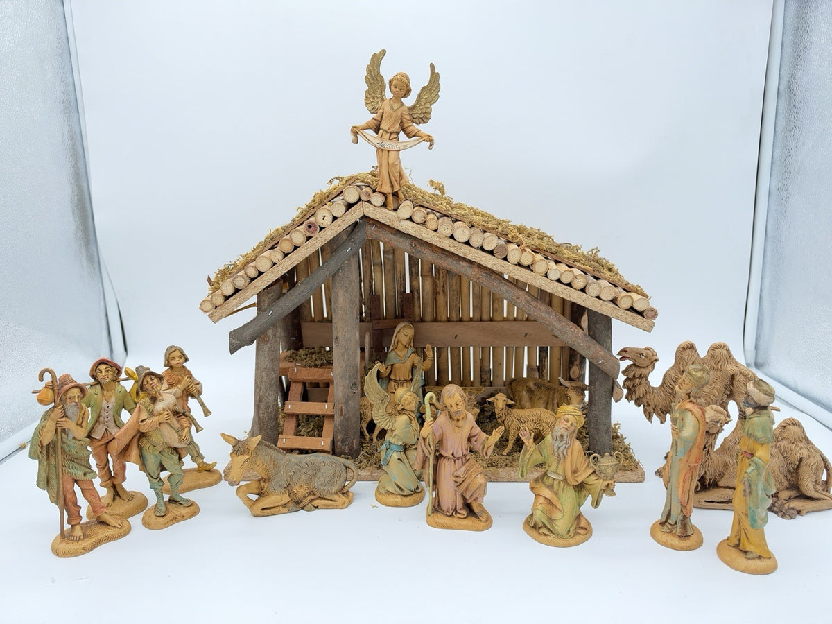Depose /fontanini Italy 1960 Nativity Set 18 PCs Christmas Figurines Vintage