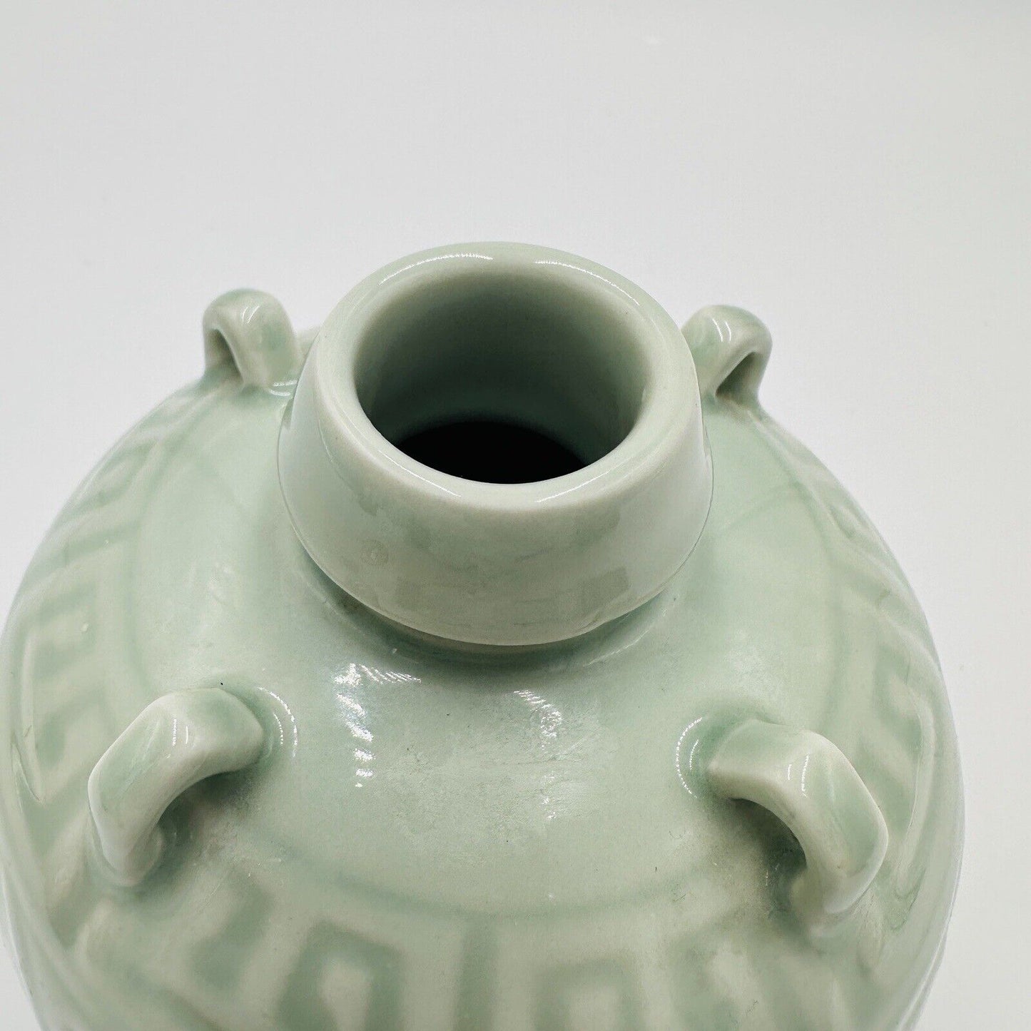 Antique Spirit Pot Chinese Celadon Ceramic Pouring Jug Green Glossy Round