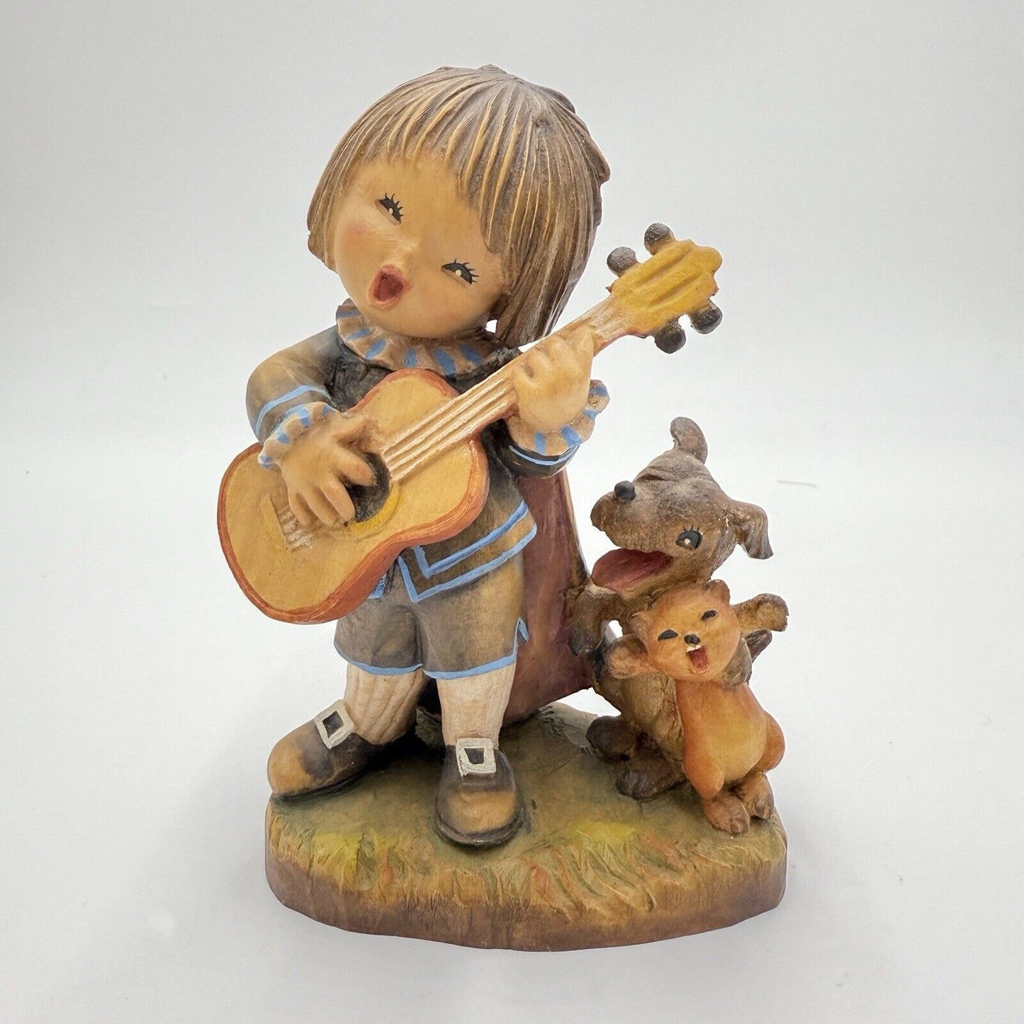 ANRI Ferrandiz 6" Wood Carving Figurine “Romeo" Playing Guitar Italy Folk Art