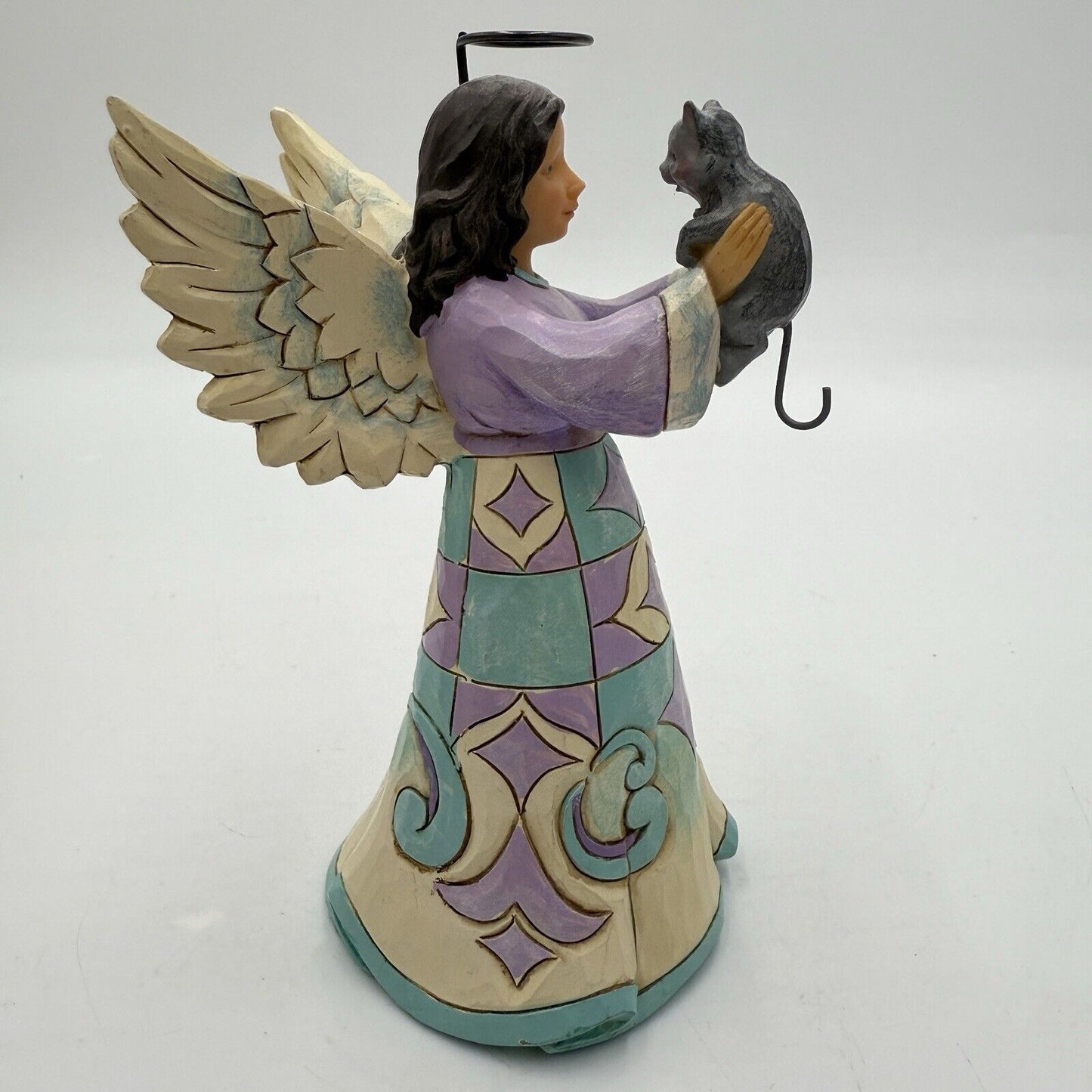 Jim Shore Enesco Faithful Friend Figurine Angel with Cat Kitten 5” Tall 4052057