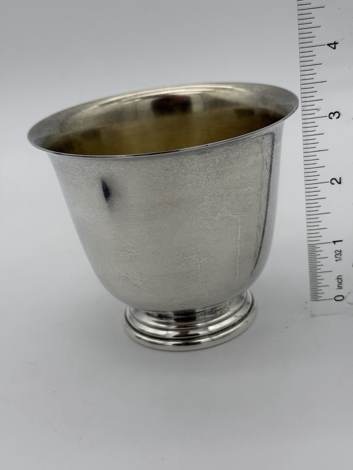 antique Watrous sterling silver 925 footed cup /bowl 132g 3.4”H
