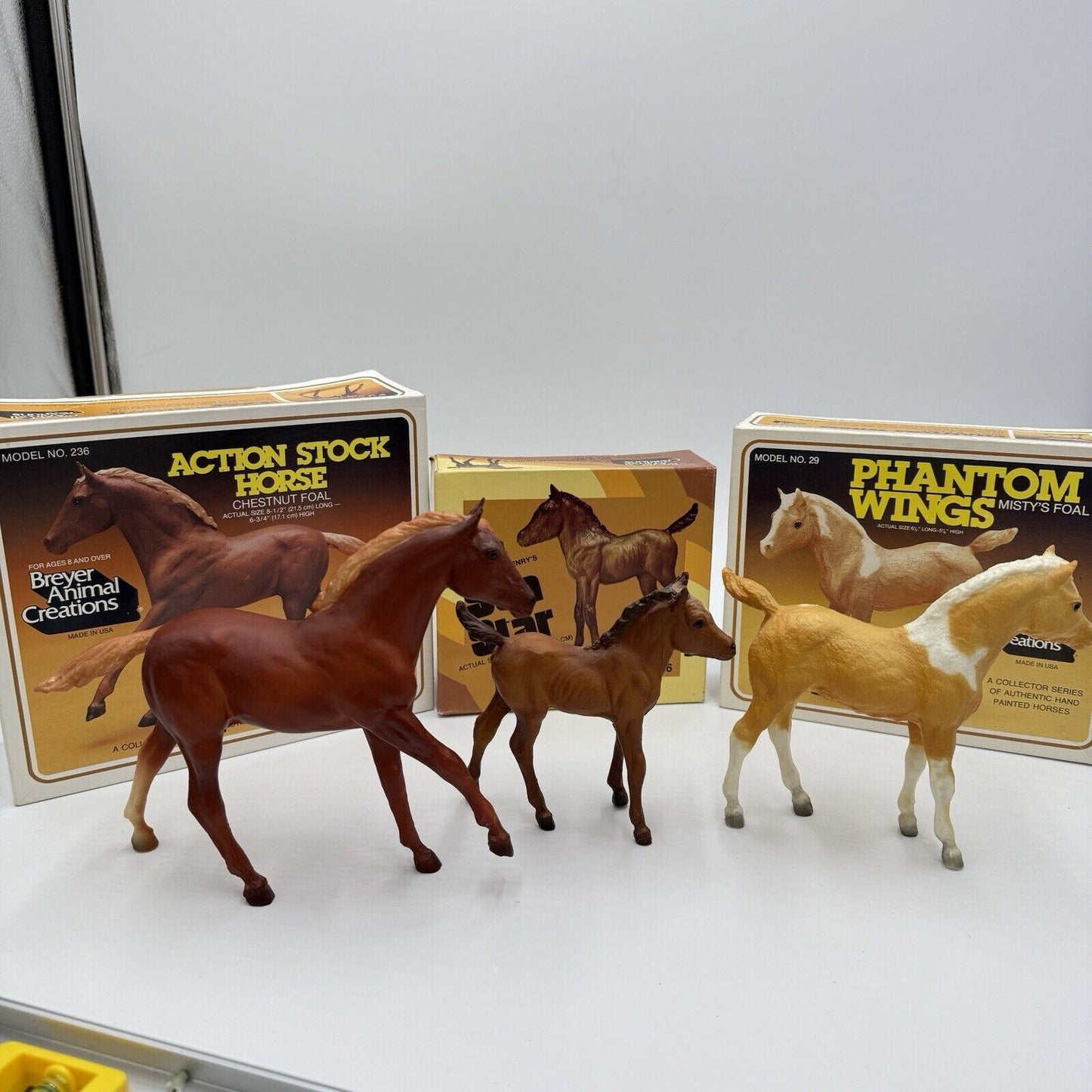 Vintage Breyer Horses Models USA Foals Figurines In Box Set 3