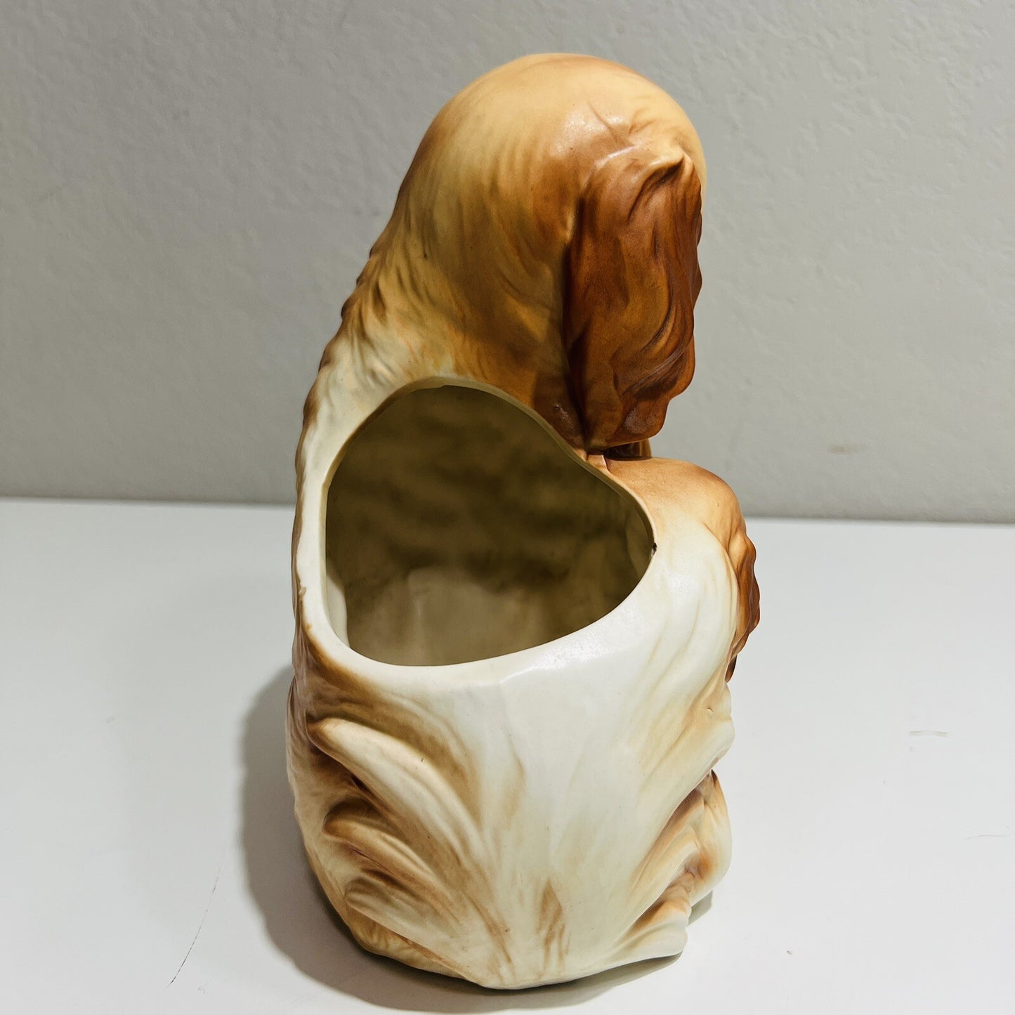 Relpo Pottery Planter Dog Spaniel Pup Ceramic Home Decor Beautiful Eyes