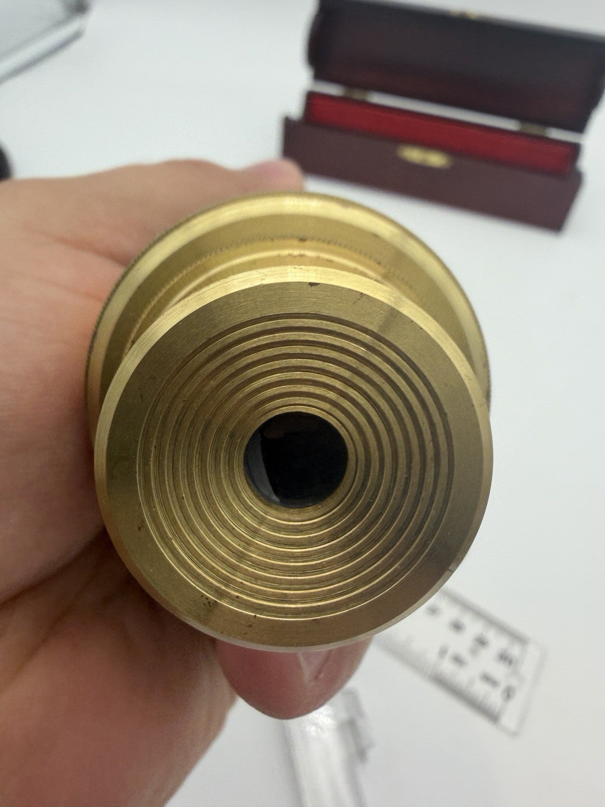 Antique Brass Leather Telescope 30 x 40 Wood Case maritime Spyglass Tube
