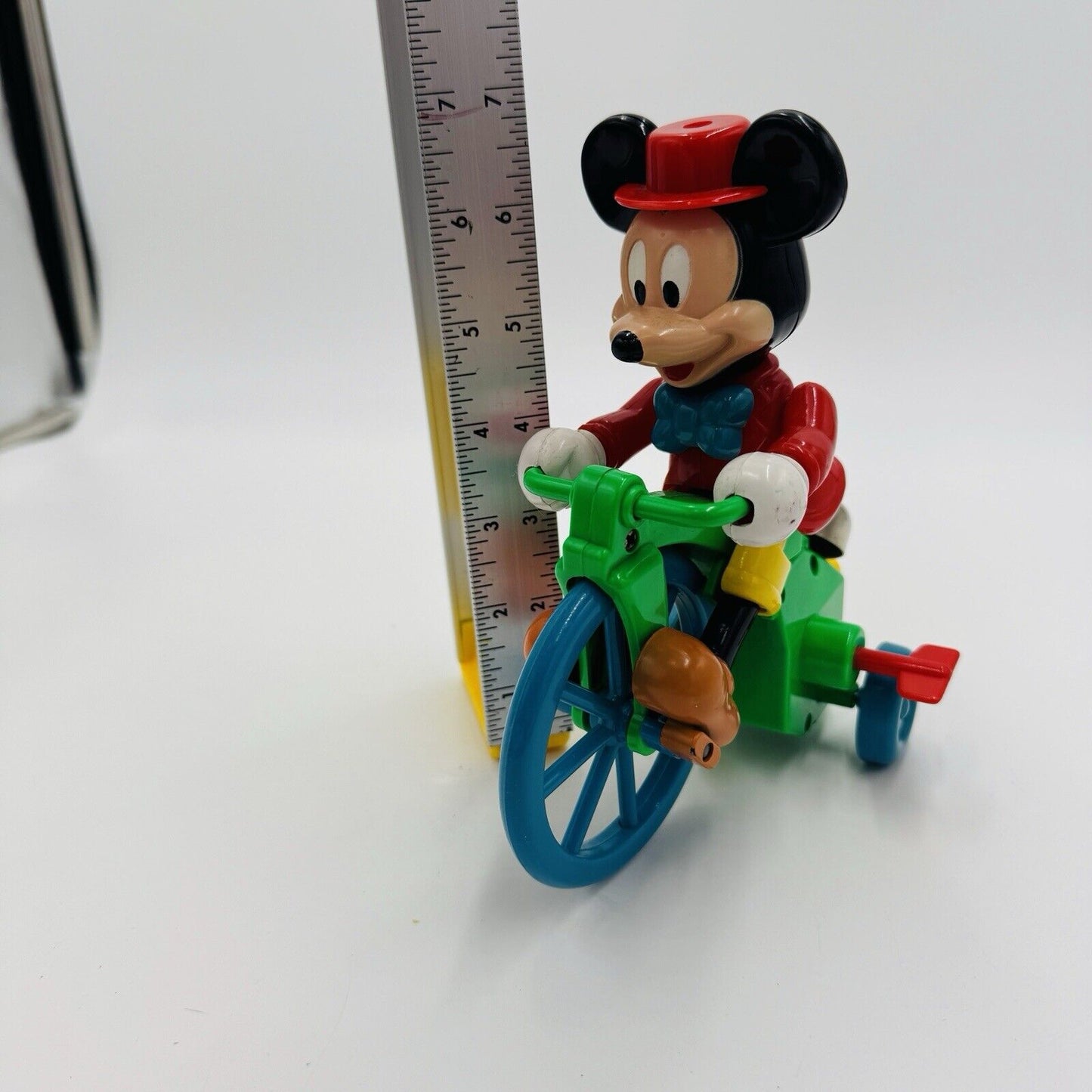 1970s Walt Disney Mickey Mouse Tricycle Musical Wind-up ILLCO Toys School Toy