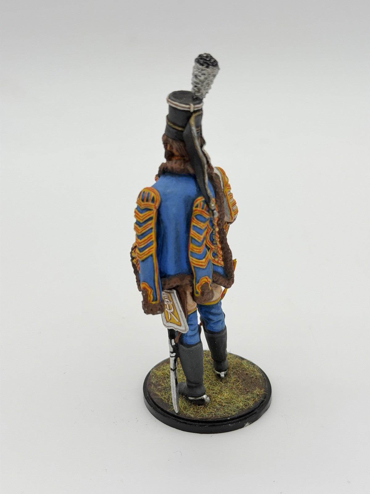 Hand Painted Metal Soldier Prussian Hussar Trumpeter 1750s Scale 1:18 Soldier