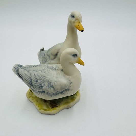 Kaiser Geese Hand Painted West Germany Porcelain Figurine vtg Signed Birds 4in