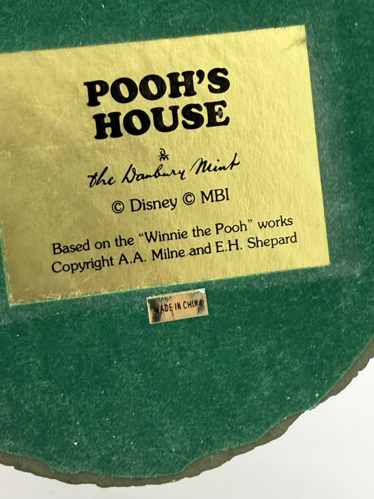 Danbury Mint Pooh’s House Winnie The Pooh Cold Cast Porcelain Figurine Disney