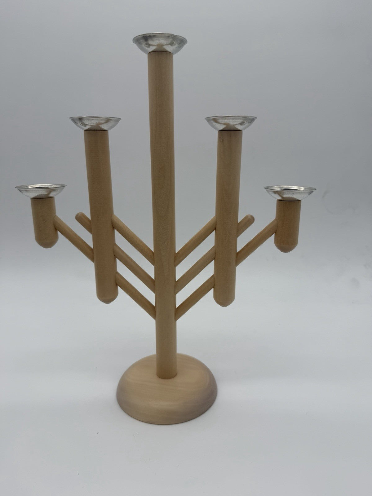 Aarikka Finland 5-arm candelabra Rapsodia line wood pine folk Art Candle Holder