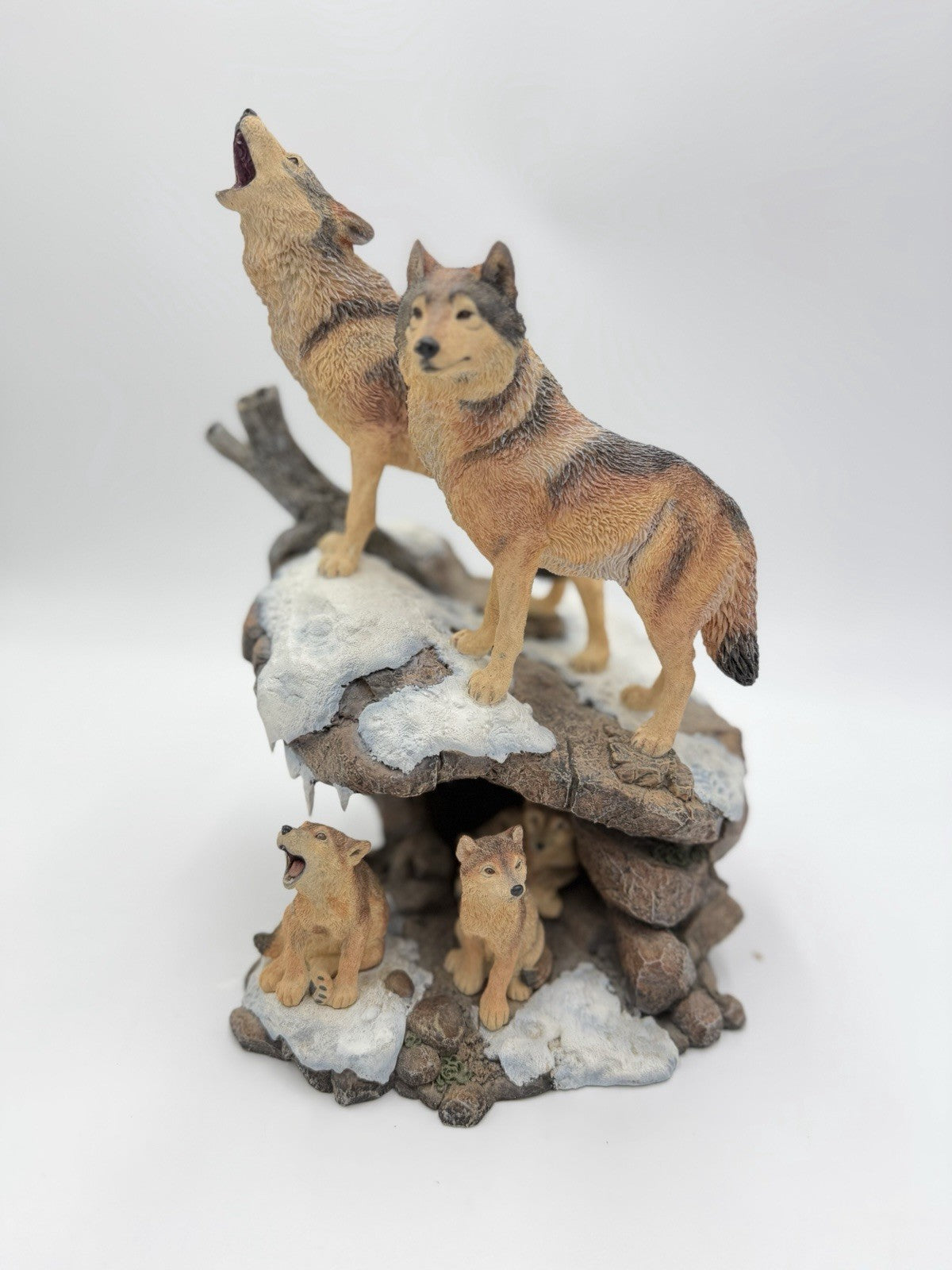 Danbury Mint Spirit of the Wolf Sculpture Collections Wilderness Call NICK BIBBY