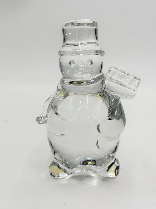 Baccarat France Crystal Snowman Figurine NOEL Christmas 4” Figurine Decor