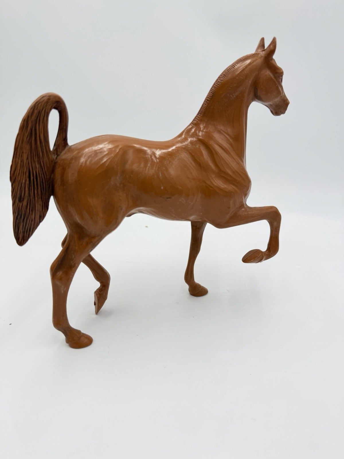 Hartland Horse Walnut Woodcut Style 9" Saddlebred Stallion
