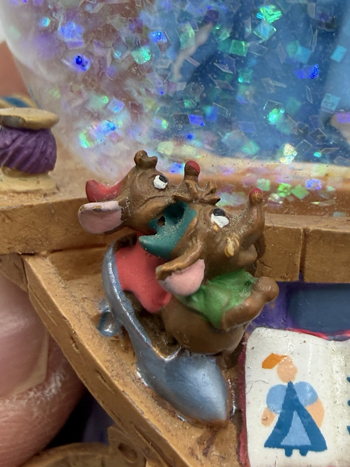 90s Disney Store Cinderella Dress Mice Exclusive Mini Snow Globe 3in