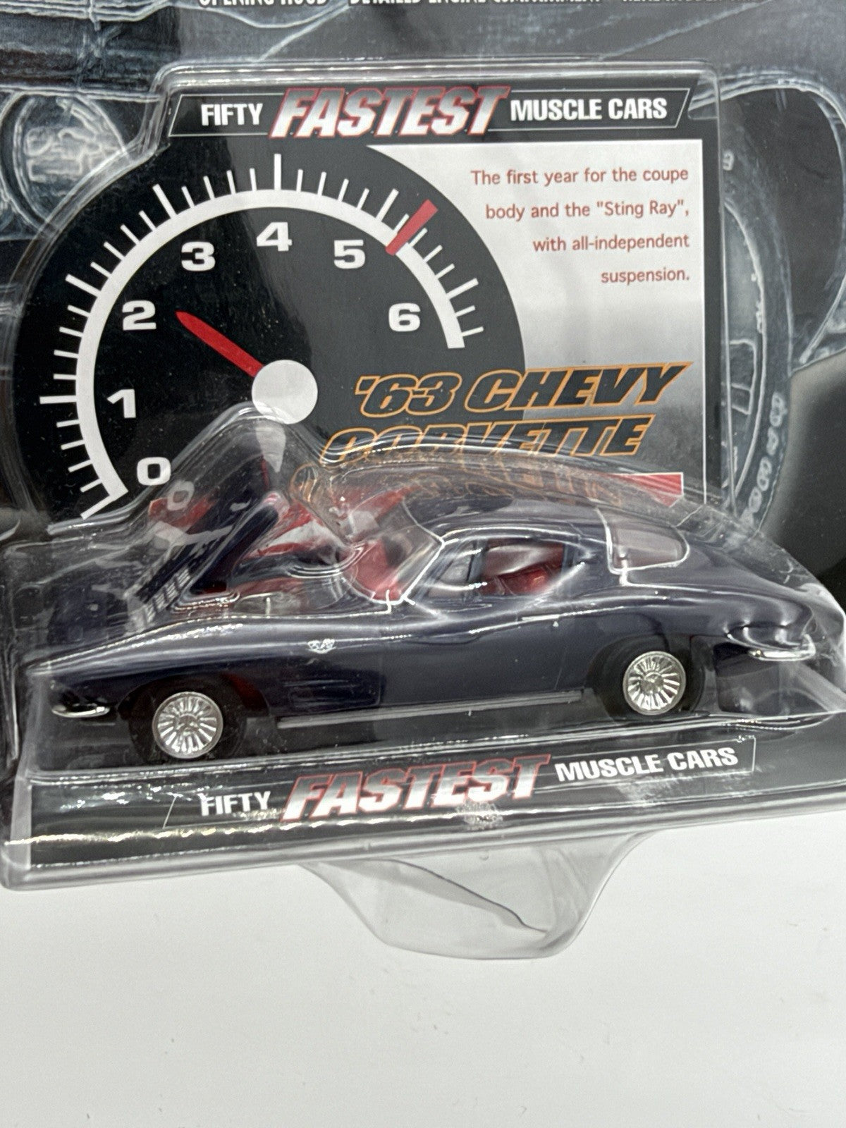 Racing Champions Mint Fifty Fastest Muscle Cars 63 Chevy Corvette Black Sealed