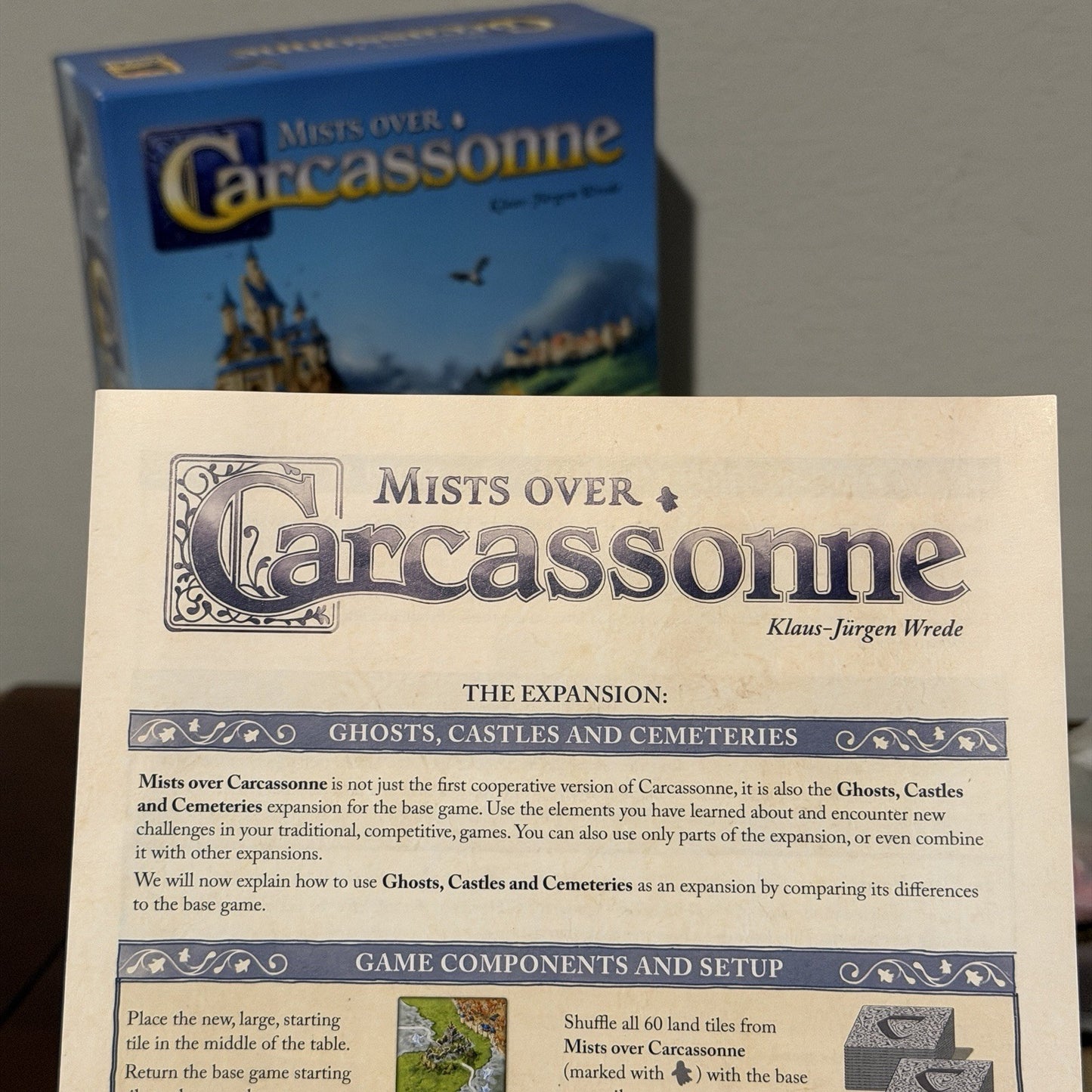 Mists Over Carcassonne Cooperative Board Game with Expansion by Hans im Glück