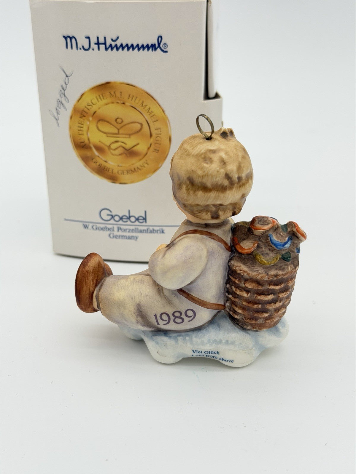 Hummel Goebel Porcelain Love From Above 1989 Figurine #481 Ornament Boxed