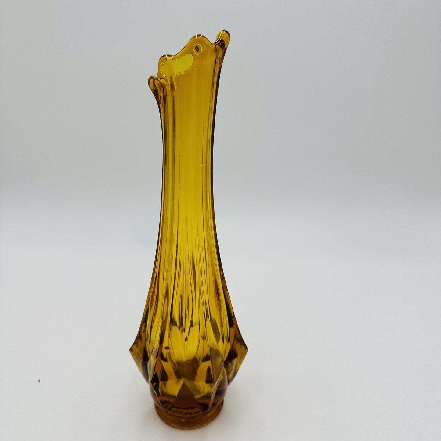 Kanawha Vase Amber Glass Vintage Home Decor 11in Tall Large Bud