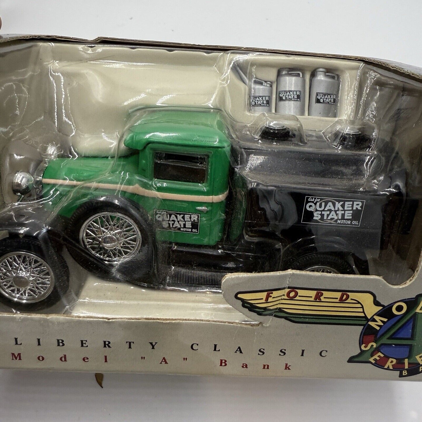 Rare Liberty classics quaker state motor oil diecast series bank Model Series A