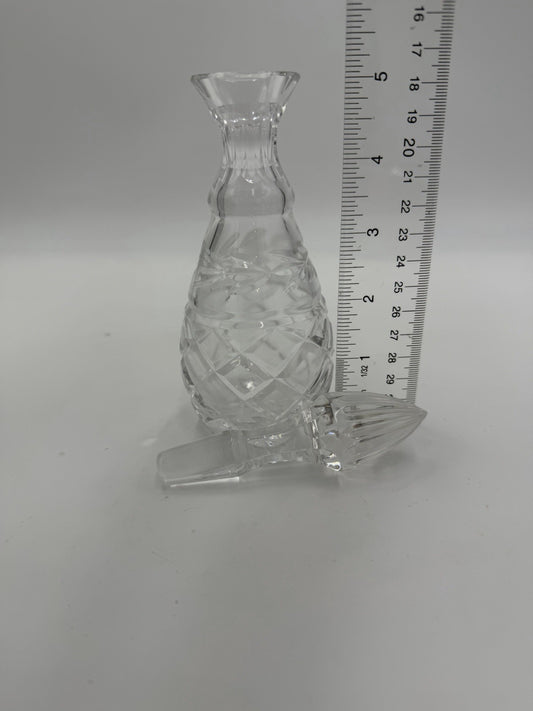 Waterford Crystal Oil Vinegar Cruet Glandore Pattern Ireland Vintage W/stopper