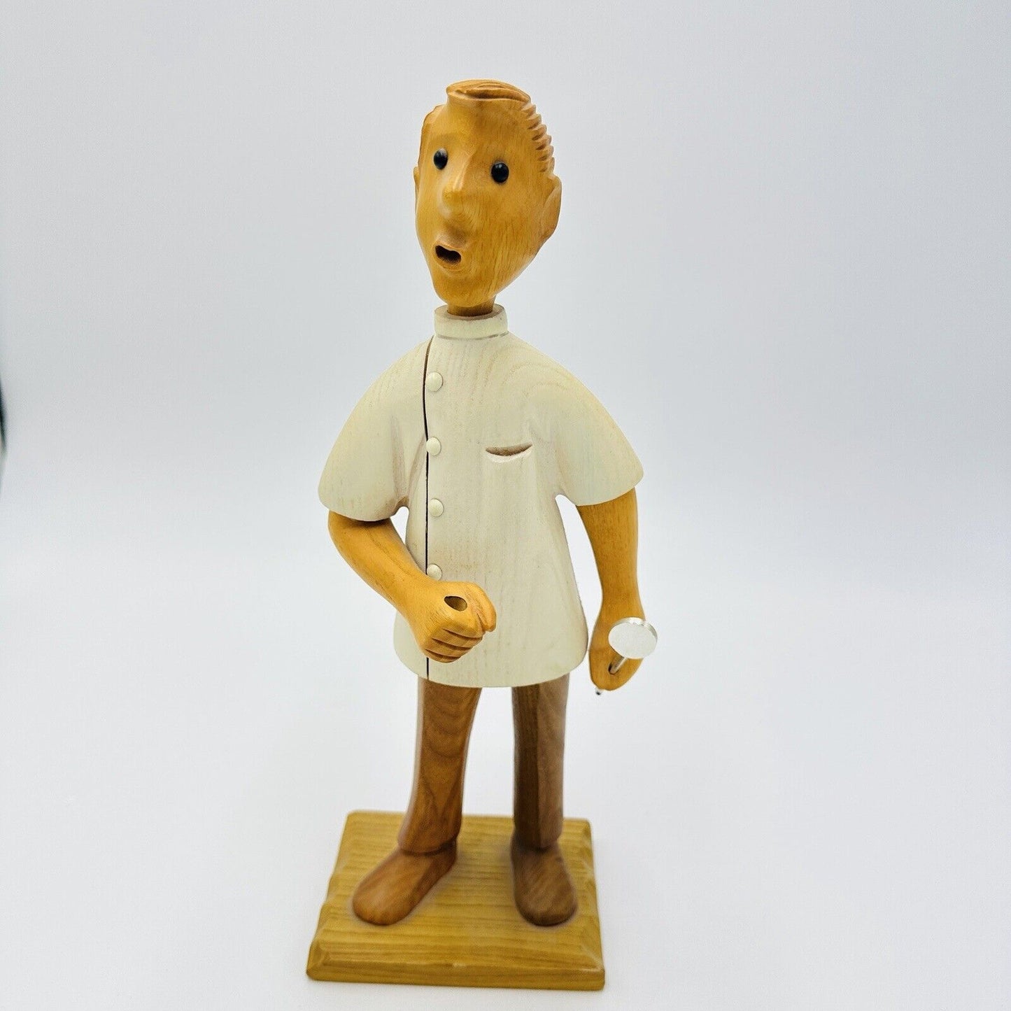 Euromanos Italia Dentist Figurine Italian Hand-Carved Wooden Medical Home Decor