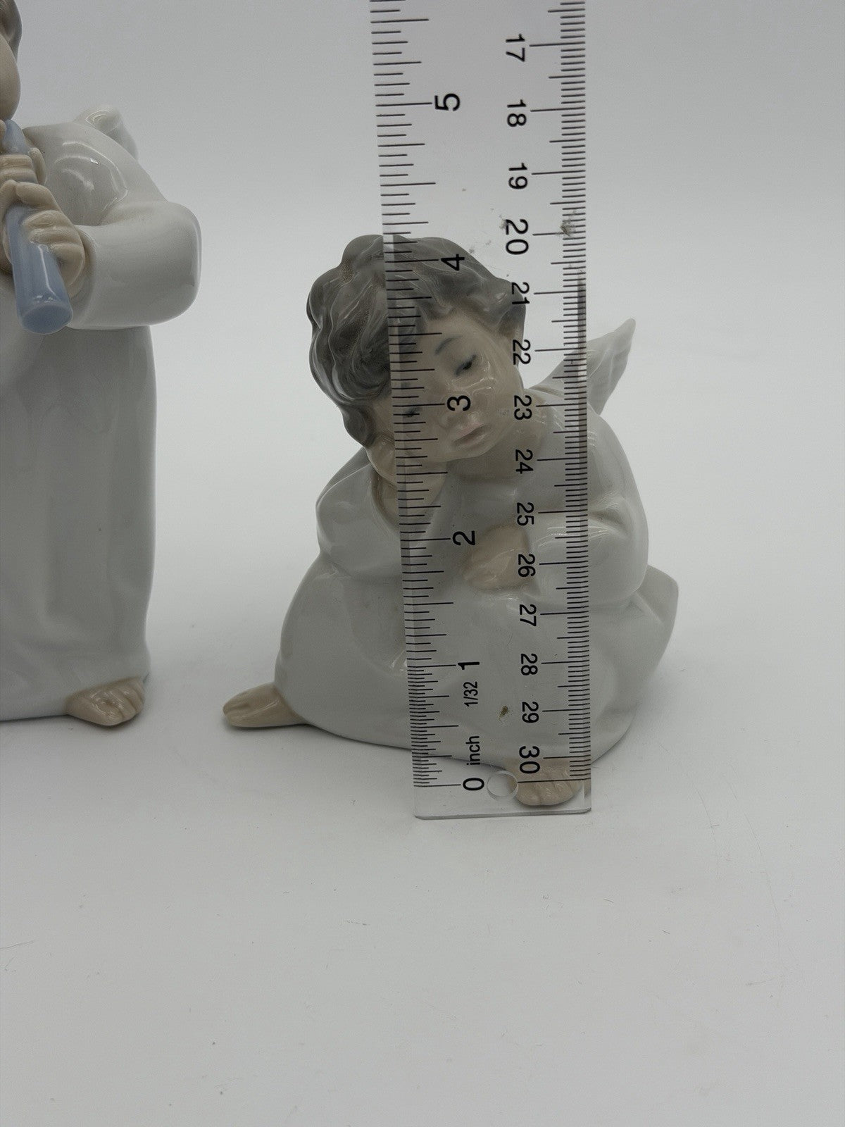 Lladro Spain Porcelain Vintage Angels Cherubs Musician Figurines 6 “& 4” Retired