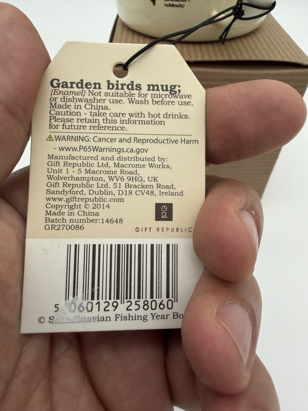 Garden Birds Enamel Coffee Mug Bird Watchers Gift Republic New Boxed