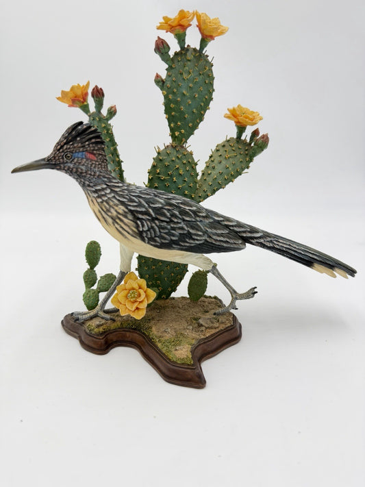 Rare Danbury Mint Texas Spirit Roadrunner Bird Figurine By Bob Guge 7.5”Hx8.5”L