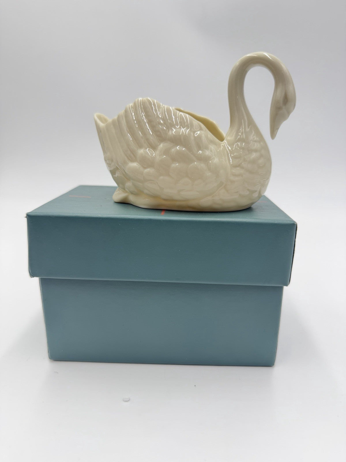 Lenox Porcelain USA Centennial Edition #3 Swan Figurine 3”H W/box Beige Glossy