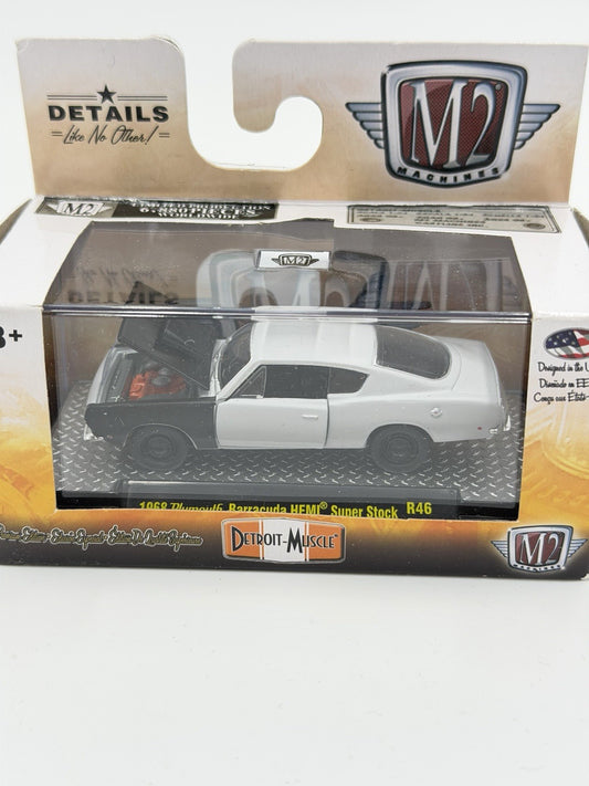 M2 Machines Detroit Muscle 1968 Plymouth Barracuda Hemi Super Stock Project R46