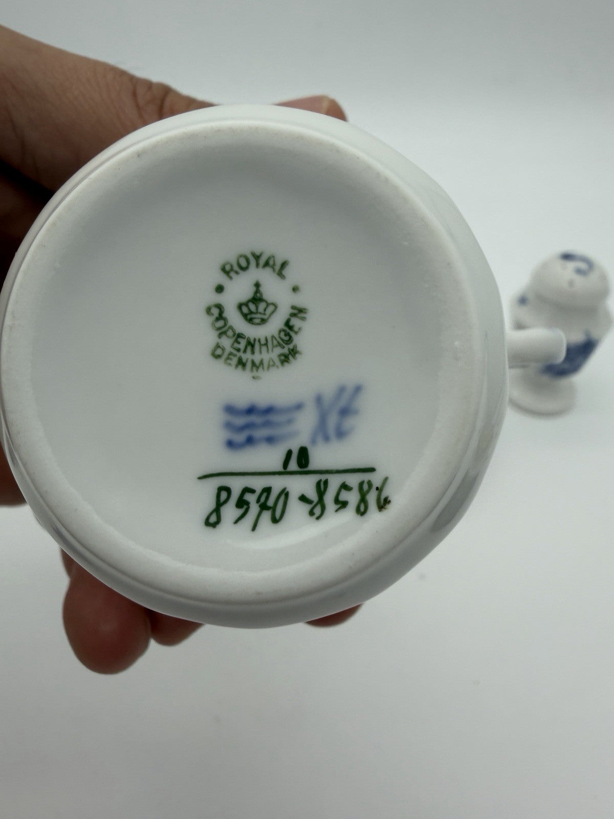 Royal Copenhagen Denmark Porcelain Salt & Pepper Tray Mustard Pot Set 5 PCs