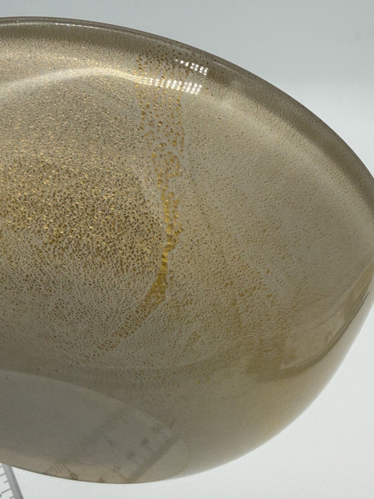 Murano Art Glass Alfredo Barbini Gold Dust Vintage 1950 Ashtray Bowl