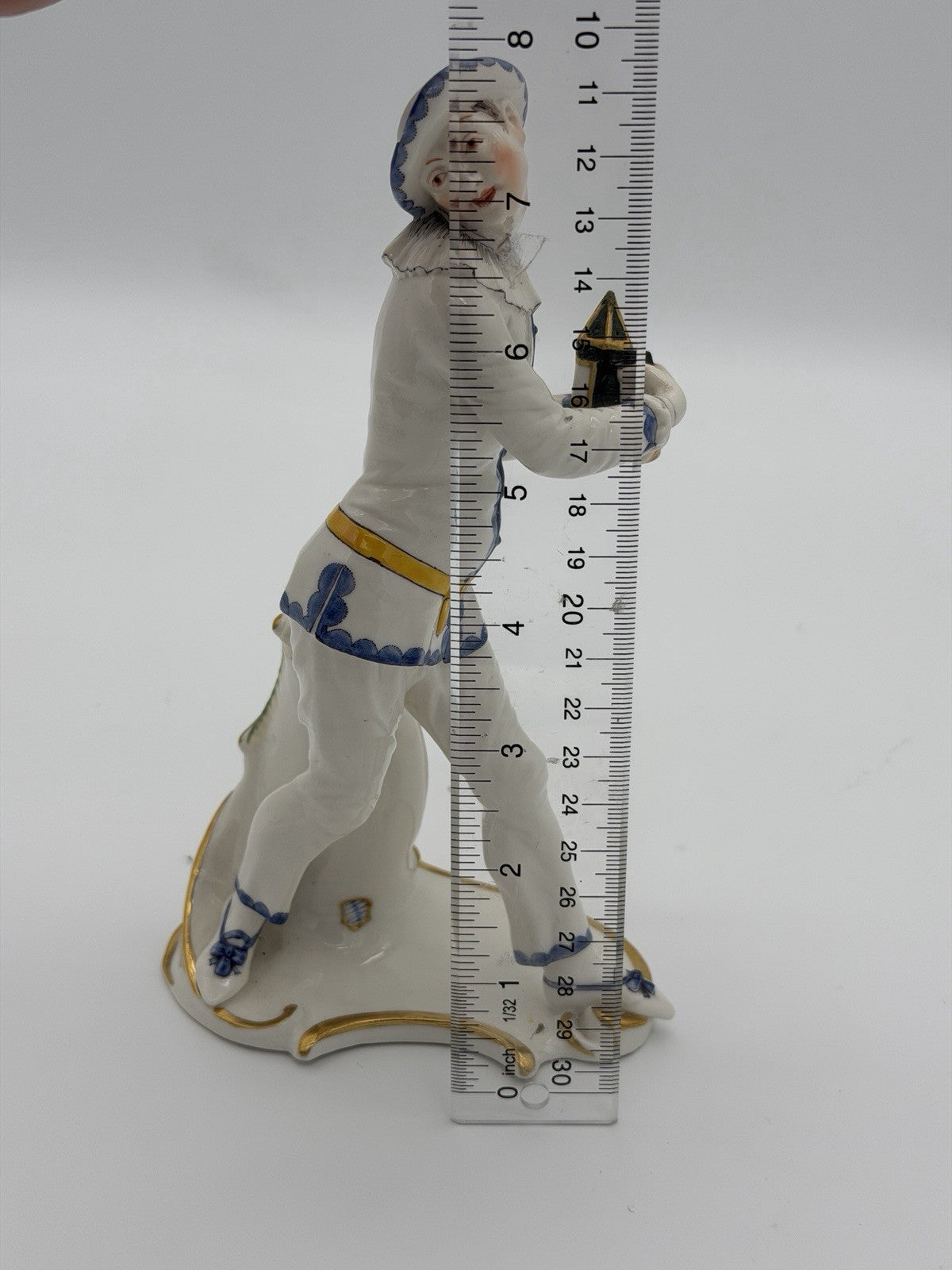 Nymphenburg Pierrot  Commedia Dell'Arte F.A Bustelli Circa 1900 Antique Figurine