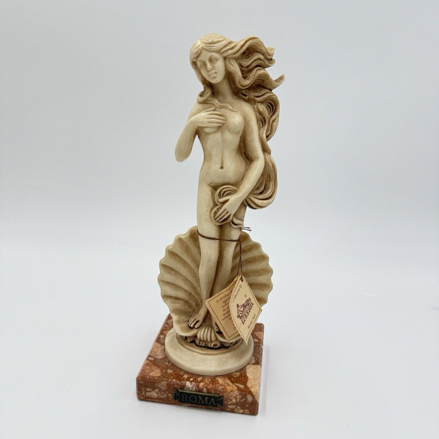 Vintage Lorenfa Italy Sculputure Birth Of Venus Marble Base 9.5” Figurine Greek