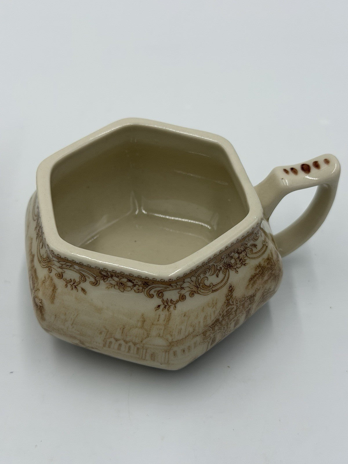 Staffordshire Queen's Fine Earthenware Stackable Porcelain Teapot 7”H Vintage