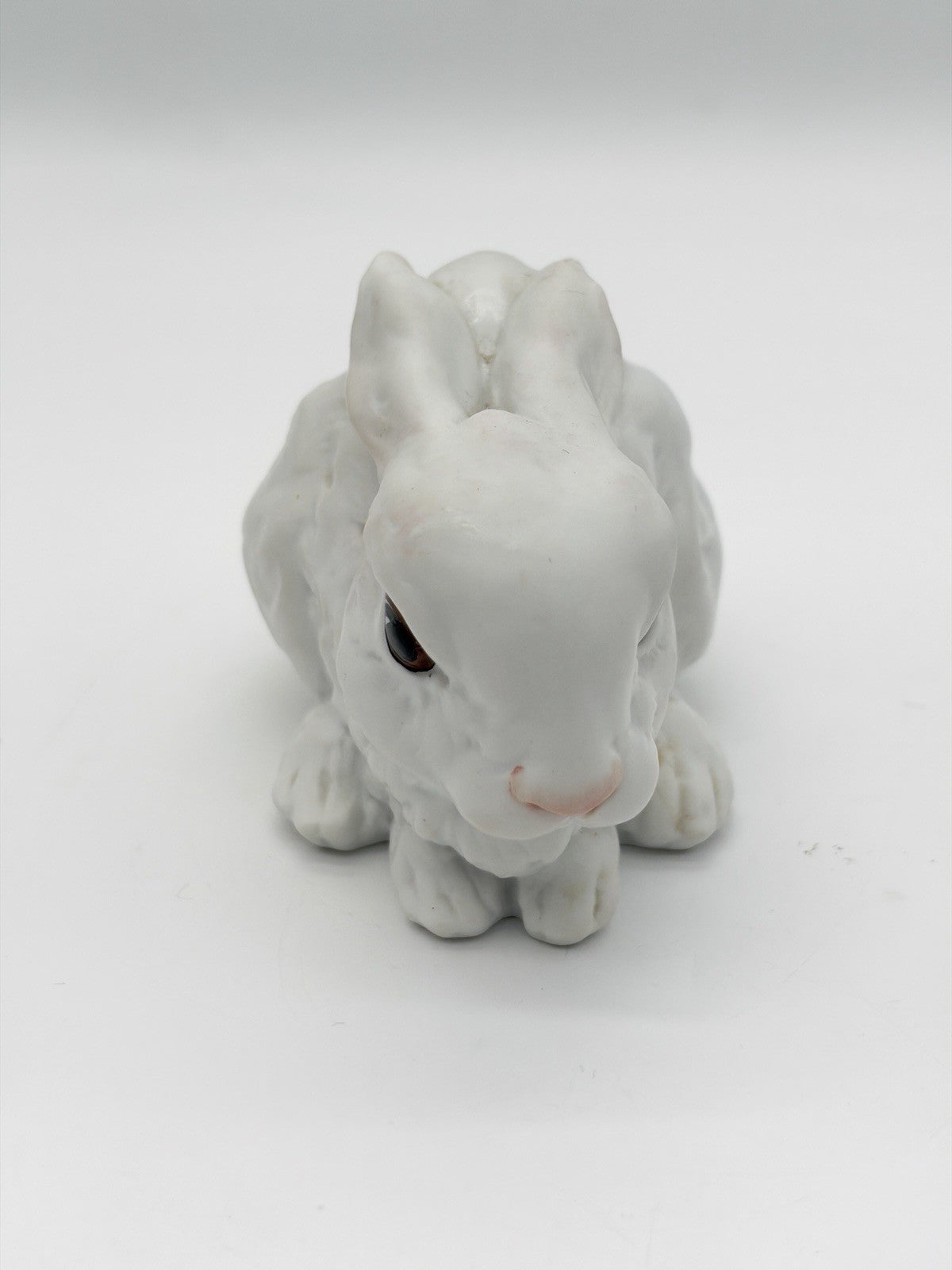 AK Kaiser Porcelain Lying White Rabbit Hare #518 Figurine West Germany Painted
