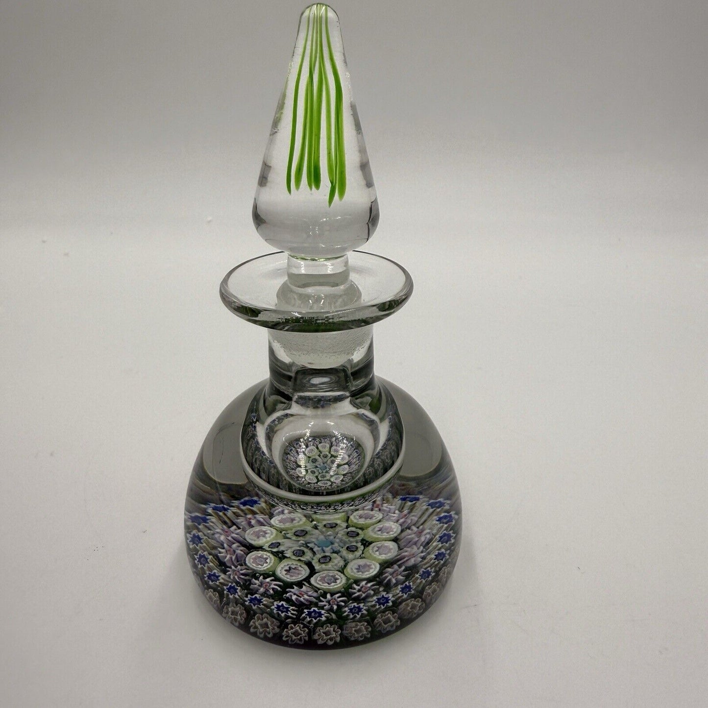 Perthshire Paperweight Millefiori Perfume Bottle Inkwell Scotland Art Glass