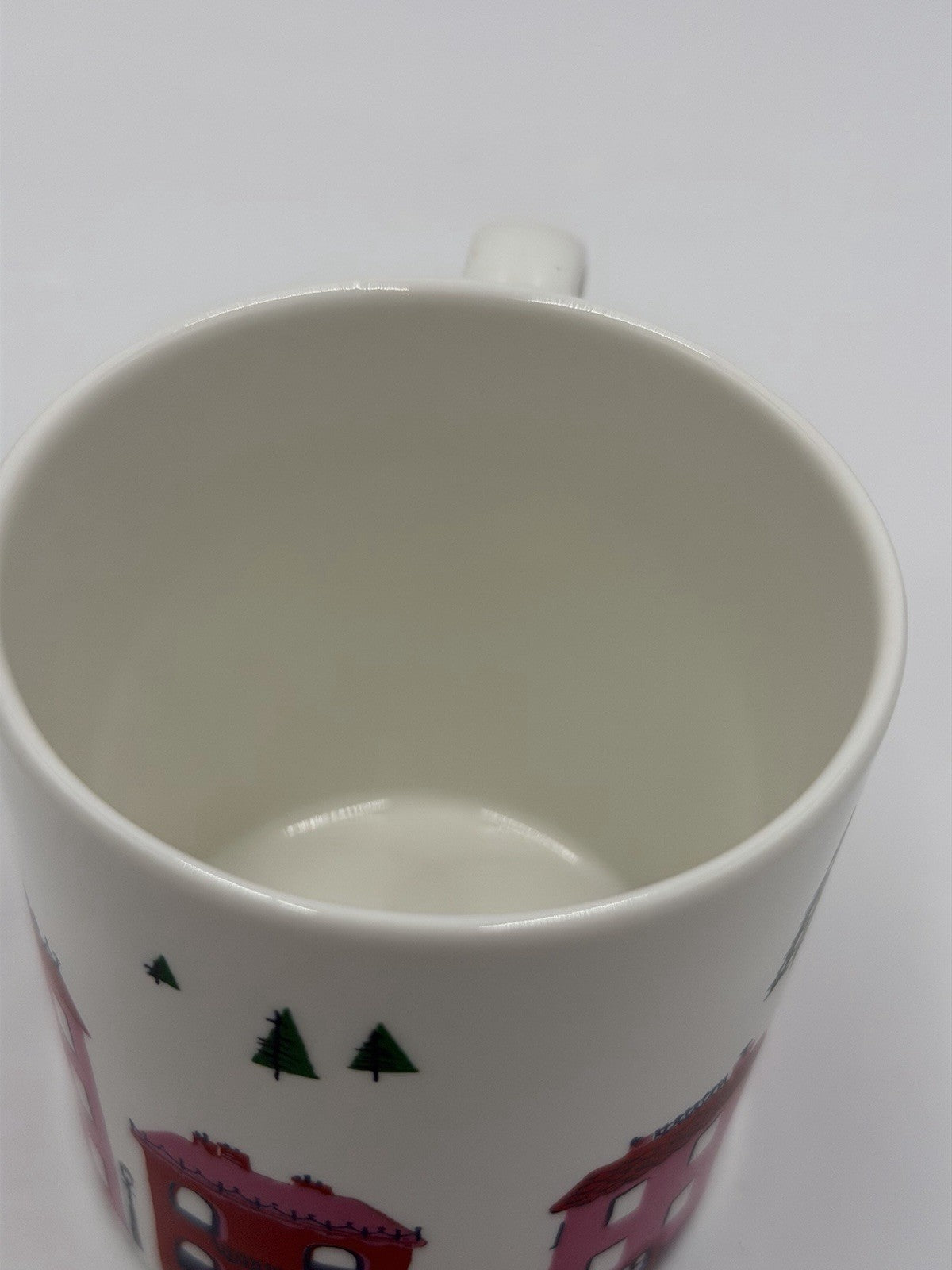 Rare Kate Spade New York Lenox Porcelain Arbor Village Christmas Coffee Mug 3.2”