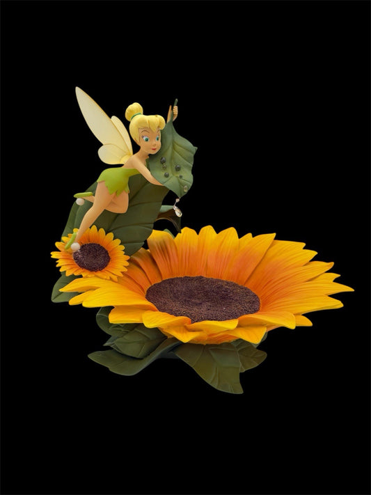 Rare Disney Store Tinkerbell Sunflower Bird Bath Resin Large Home & Garden Boxed