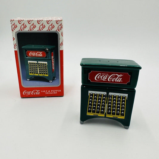 Coca-Cola Salt & Pepper Shaker Vending Machine Ceramic Vintage