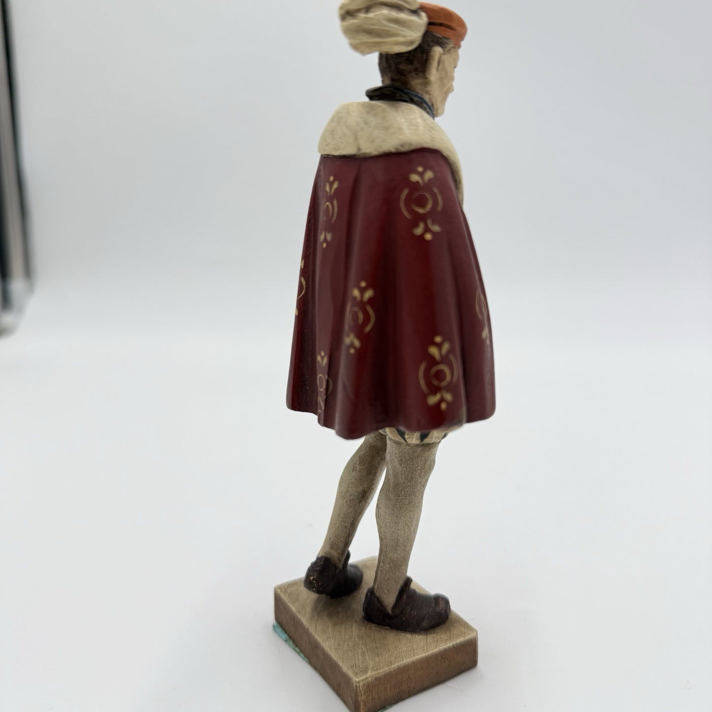Rare Anri Wood Carving Italy Renaissance Folk Art Figurine 1950 Hand Carved 5.5"