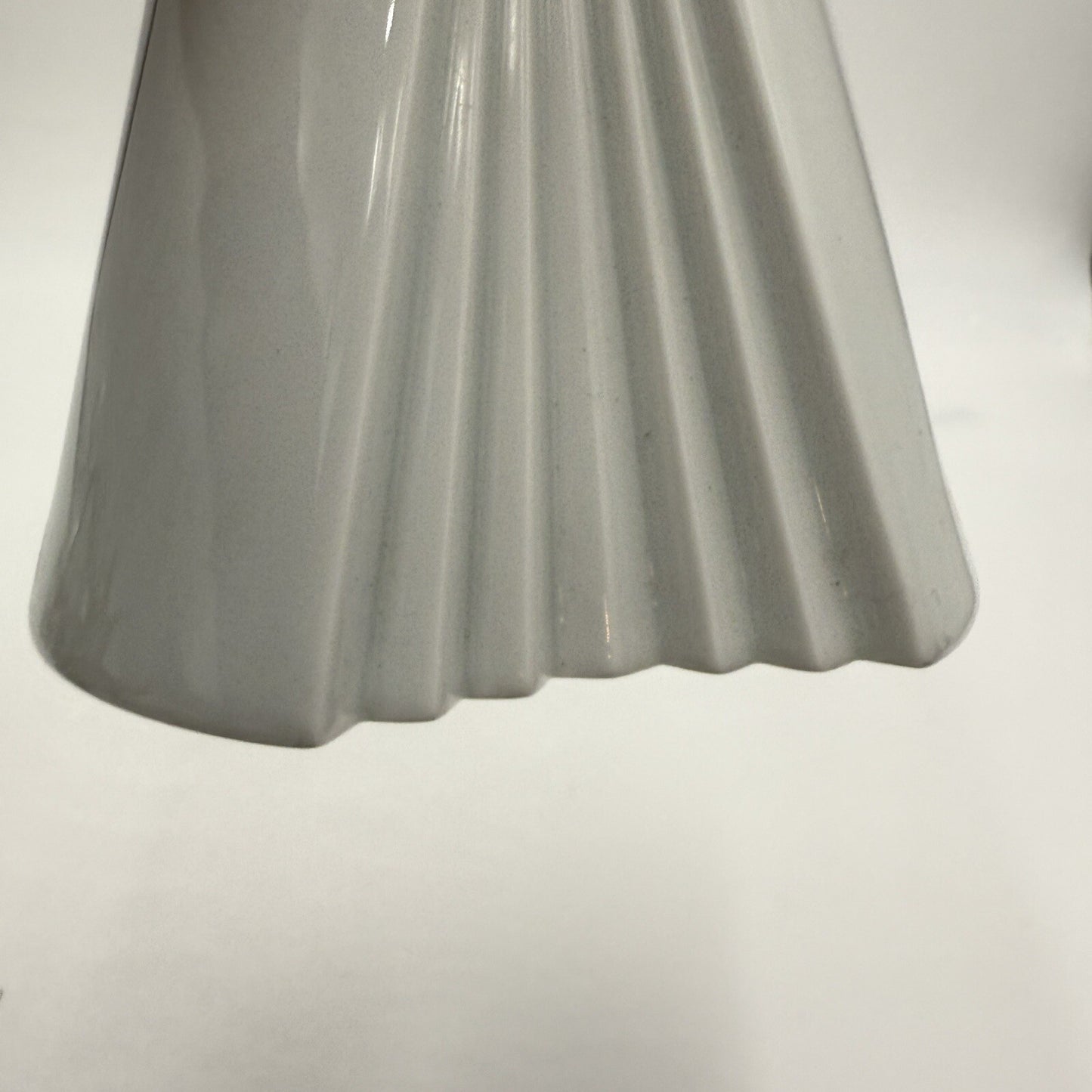 Rosenthal Germany White Geometric Op Art Porcelain Vase Ambrogio Pozzi 5in