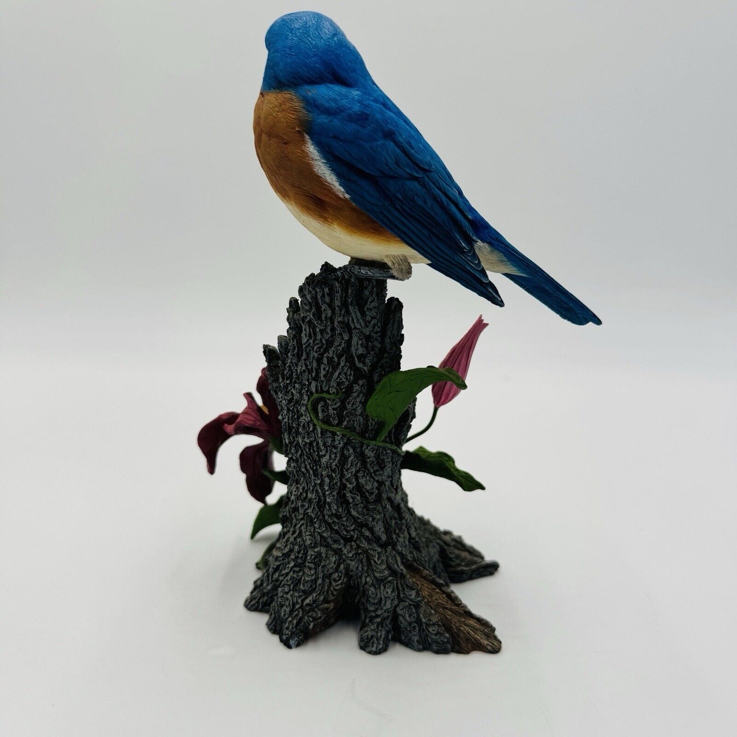 The Danbury Mint Collection Spring Welcome Bluebird Flowers Figurine Bob Guge