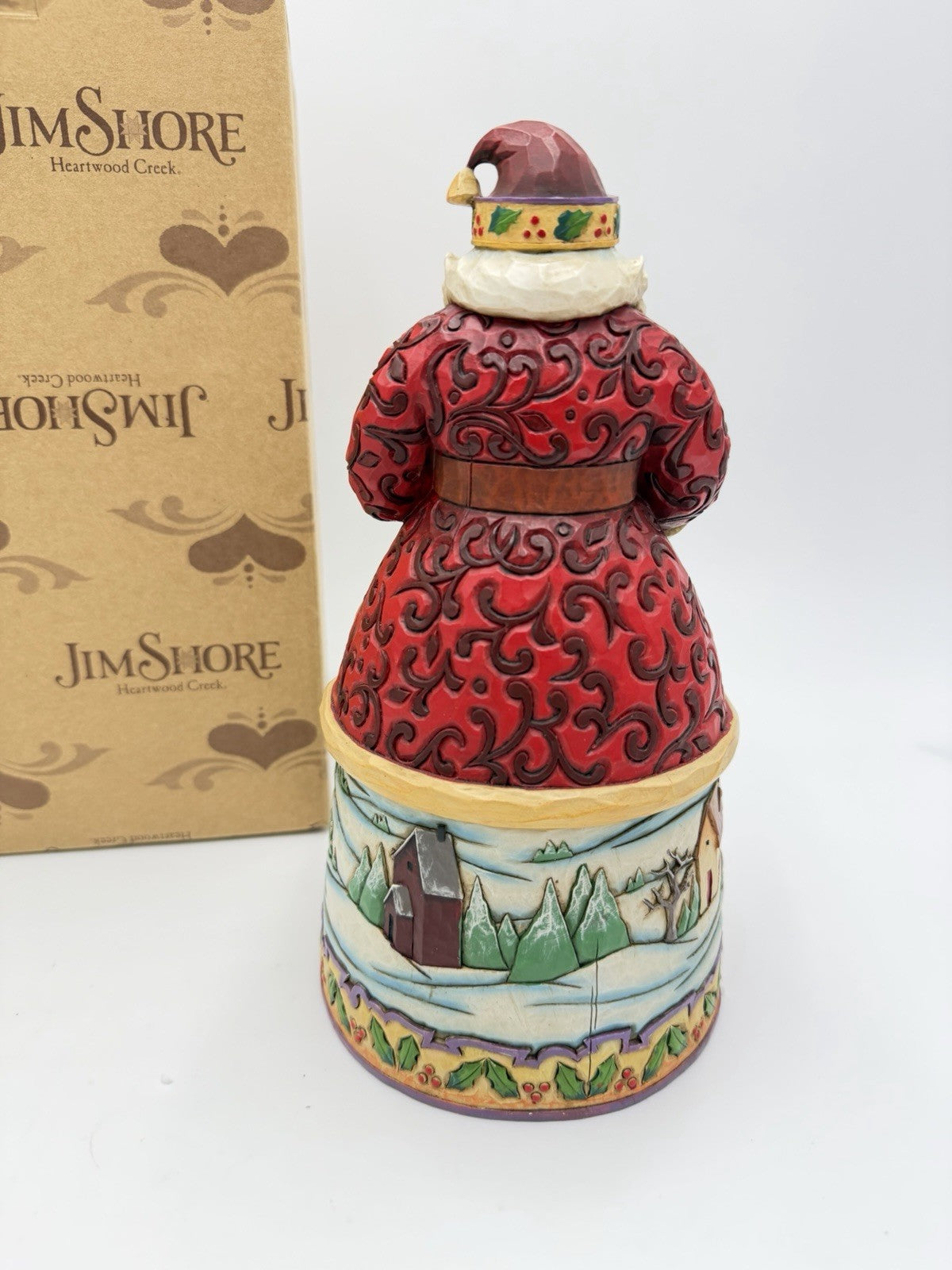 Jim Shore Santa Bells on Bobtail Ring Heartwood Creek 2007 w/BOX Jingle 10”H