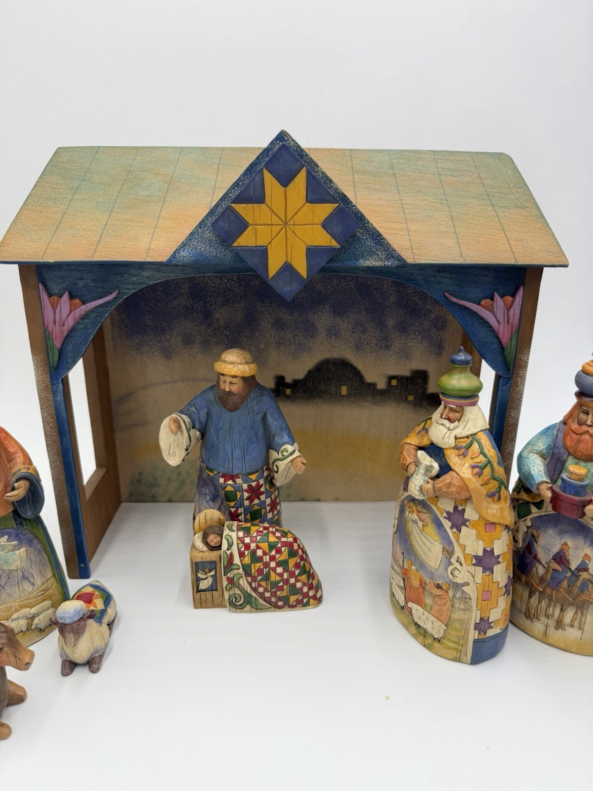 Jim Shore Heartwood Creek 2003 Nativity 9 PCs No Mary