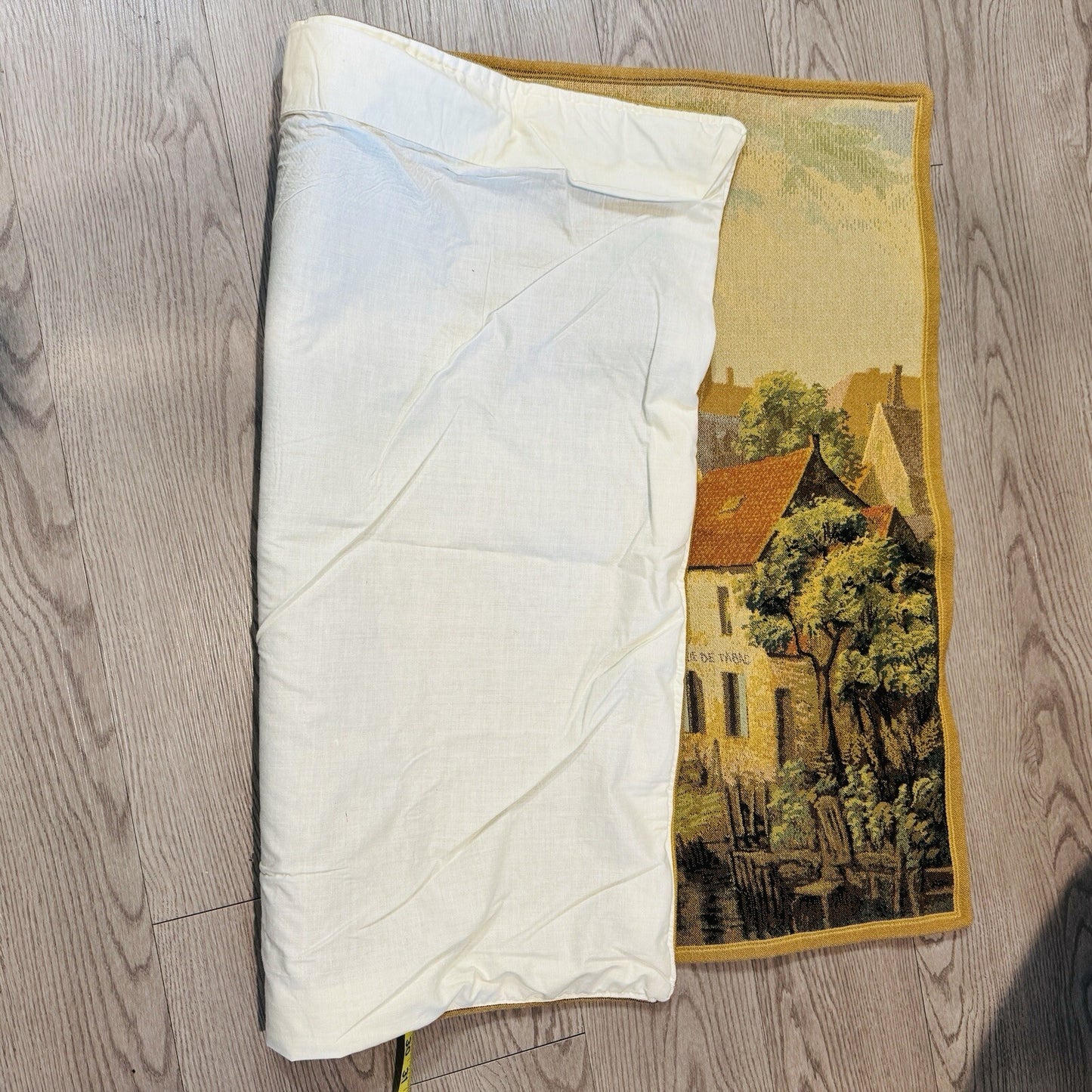 Flanders Woven Wall Tapestry Belgium Made Vintage 38”x 28” Mint Art Fabric