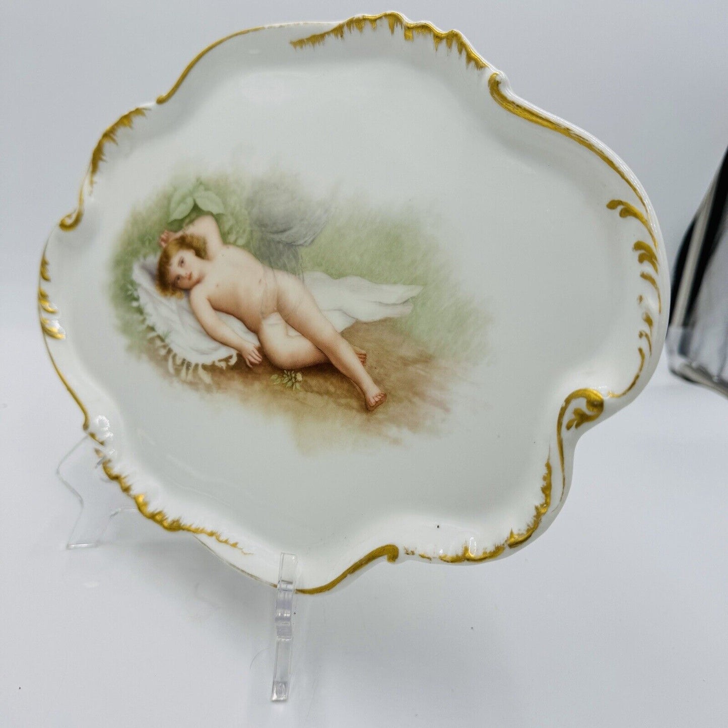 Limoges France Porcelain CFH/GDM Antique Hand Painted Tray Rare 13” Art Deco