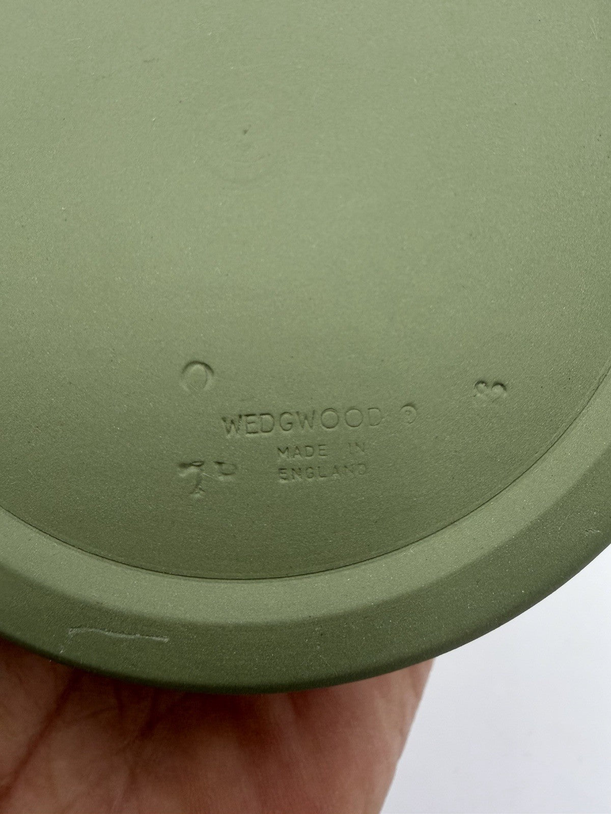 Vintage Wedgwood Jasperware Celadon Lilac & Green Candle Holder England Porcelai